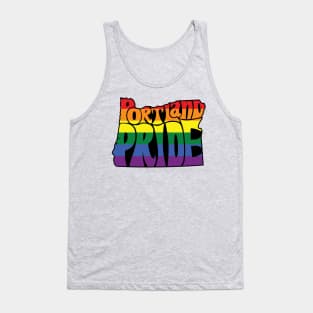 Portland Pride Festival - Rainbow - Oregon Silhouette Tank Top